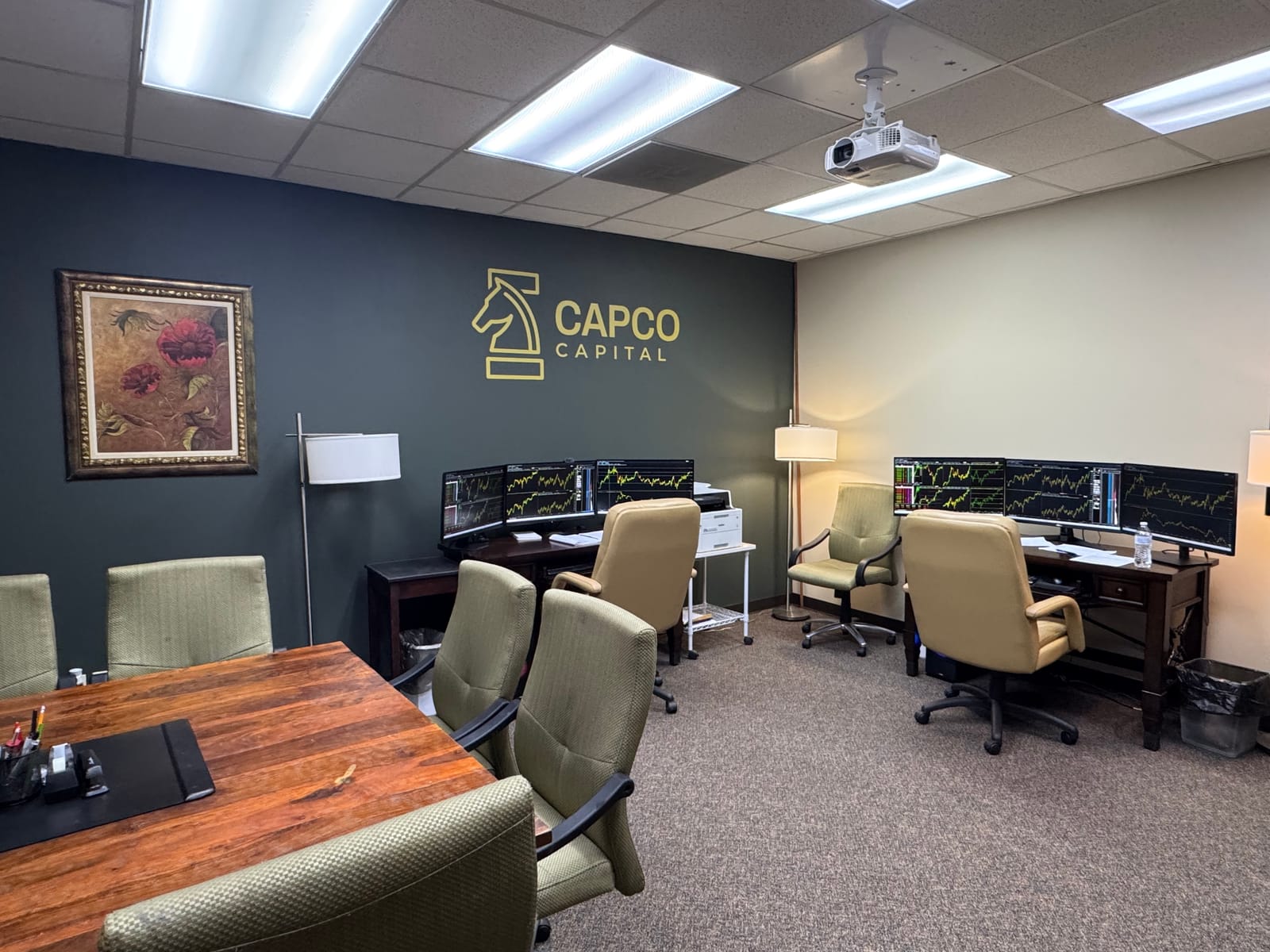 Commercial Capital Pro analysis desks with multiple monitors